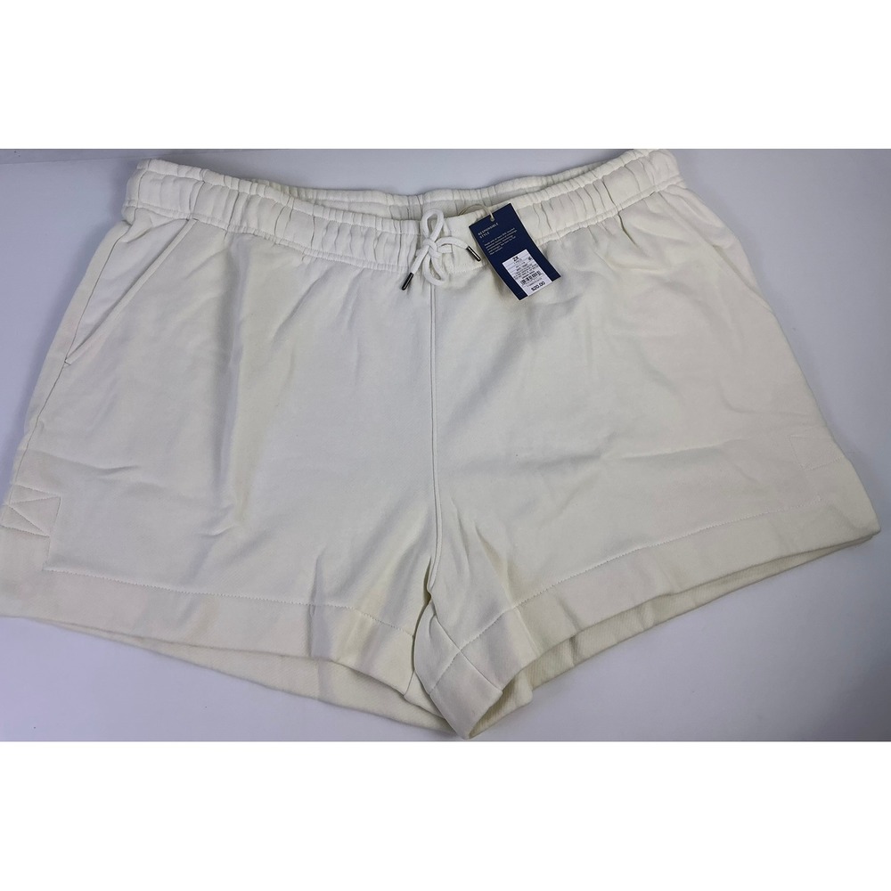 Universal Thread Women Cream Textured Drawstring Waist Sweat Shorts Size 2X